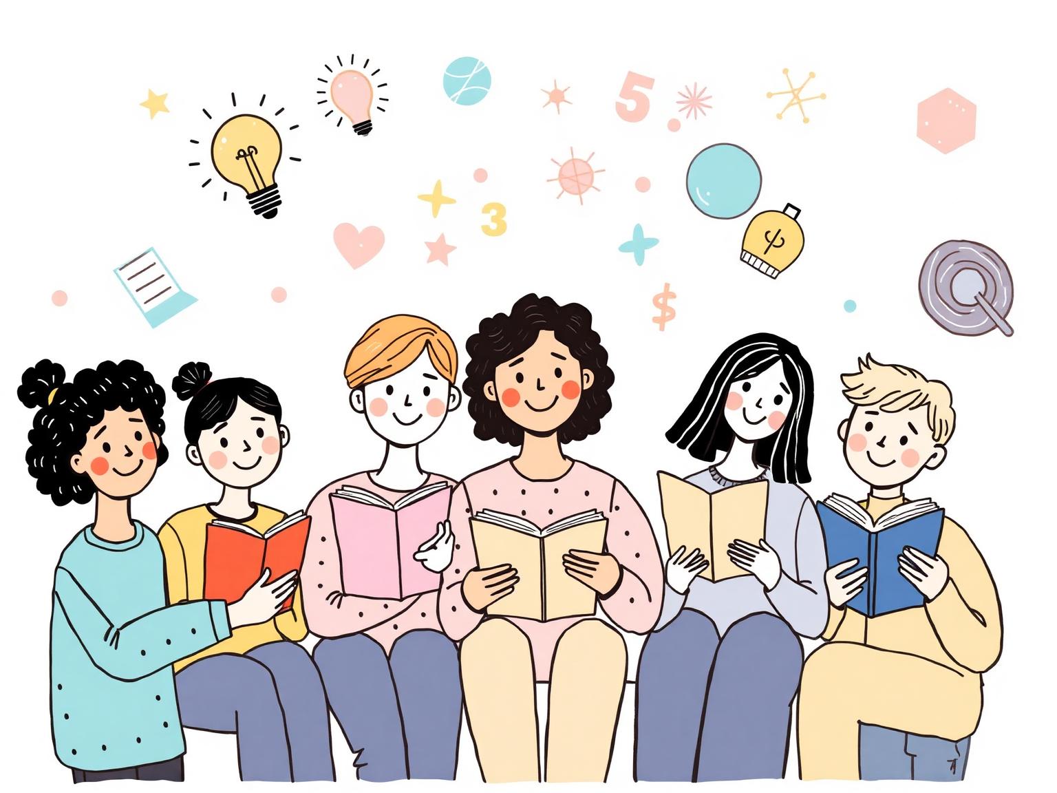 Students learning together